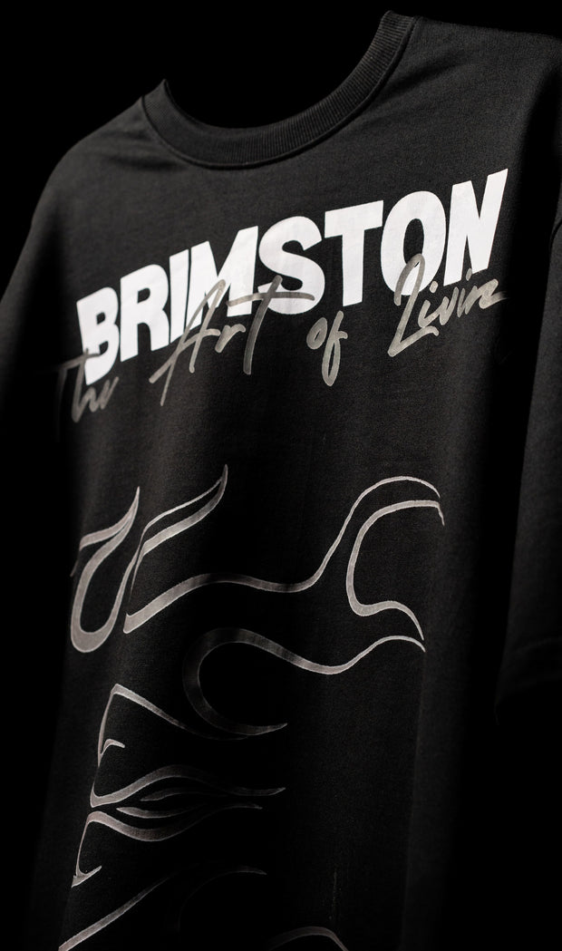 BRIMSTON Flame Graphic T-Shirt - Black | BUYBOT