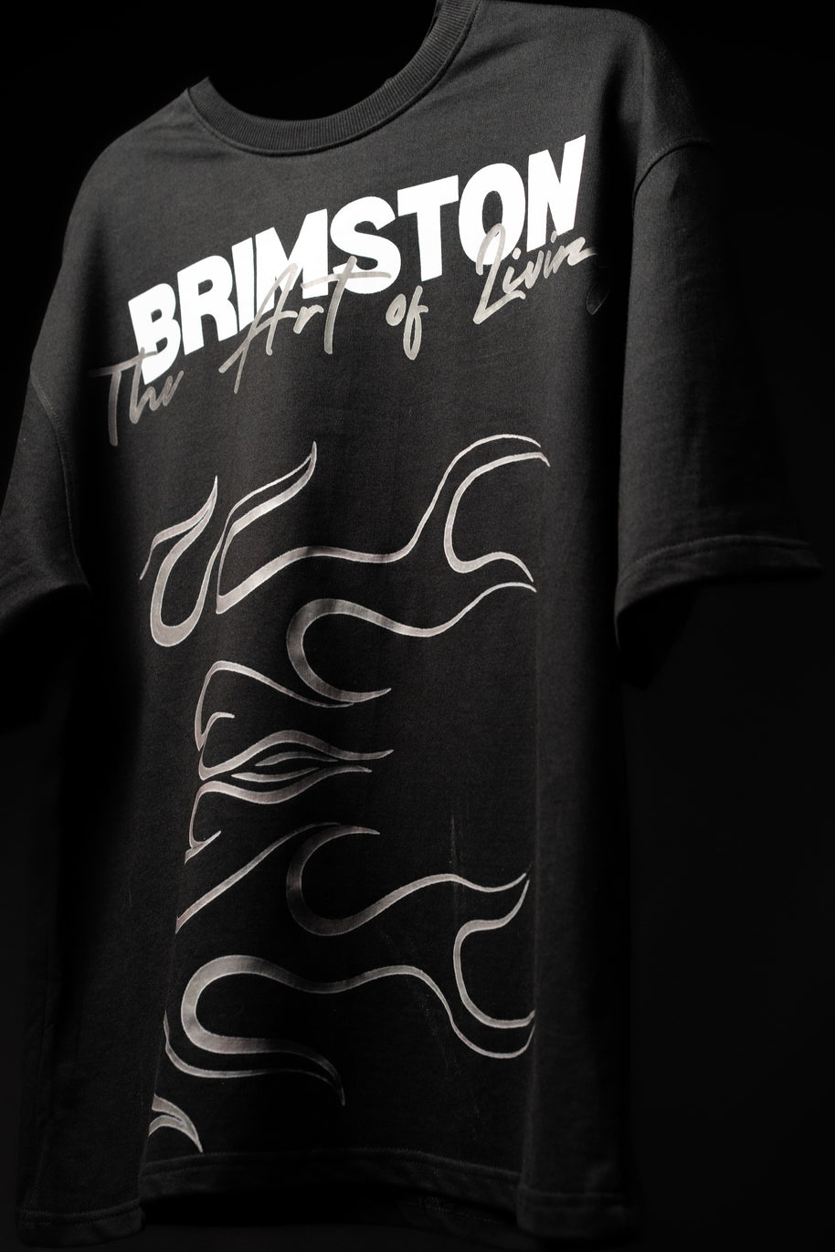BRIMSTON Flame Graphic T-Shirt - Black | BUYBOT