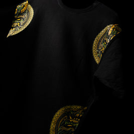 BUYBOT “Golden Oni” Oversized Graphic Tee – Black Edition