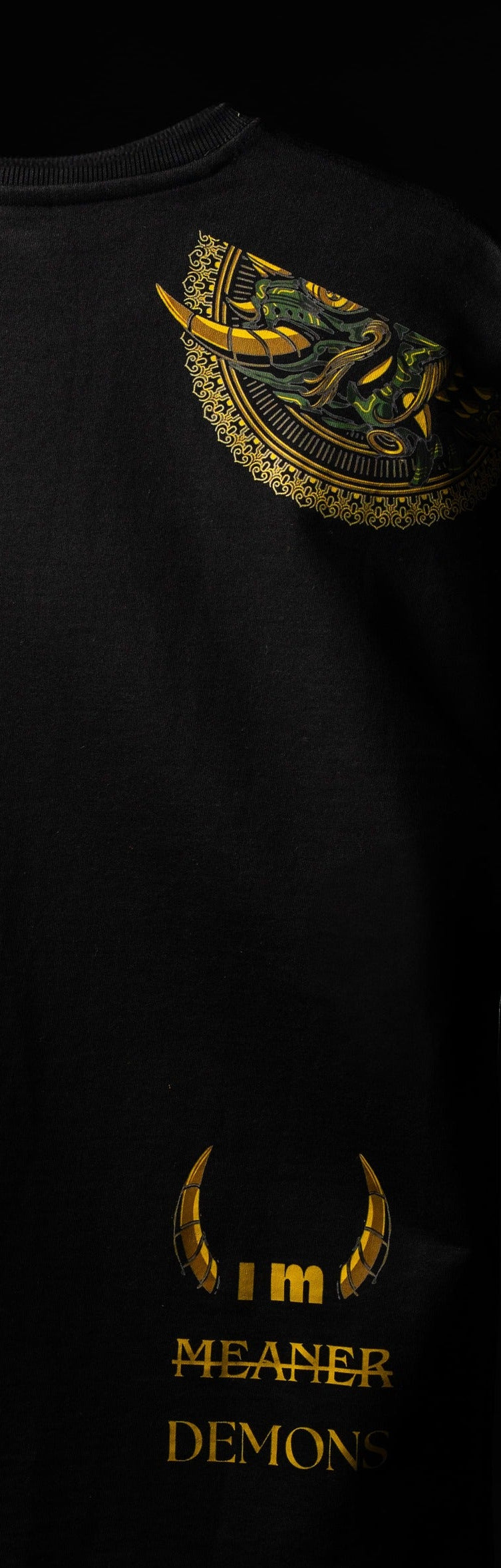 Japanese Demon Streetwear Gold and Black"