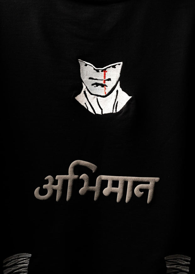 BUYBOT “Abhimaan” Embroidered Oversized Tee – Pride in Scars