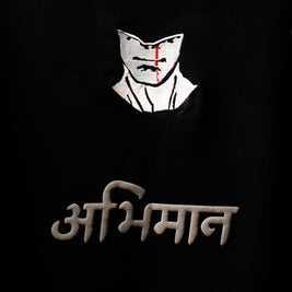 BUYBOT “Abhimaan” Embroidered Oversized Tee – Pride in Scars