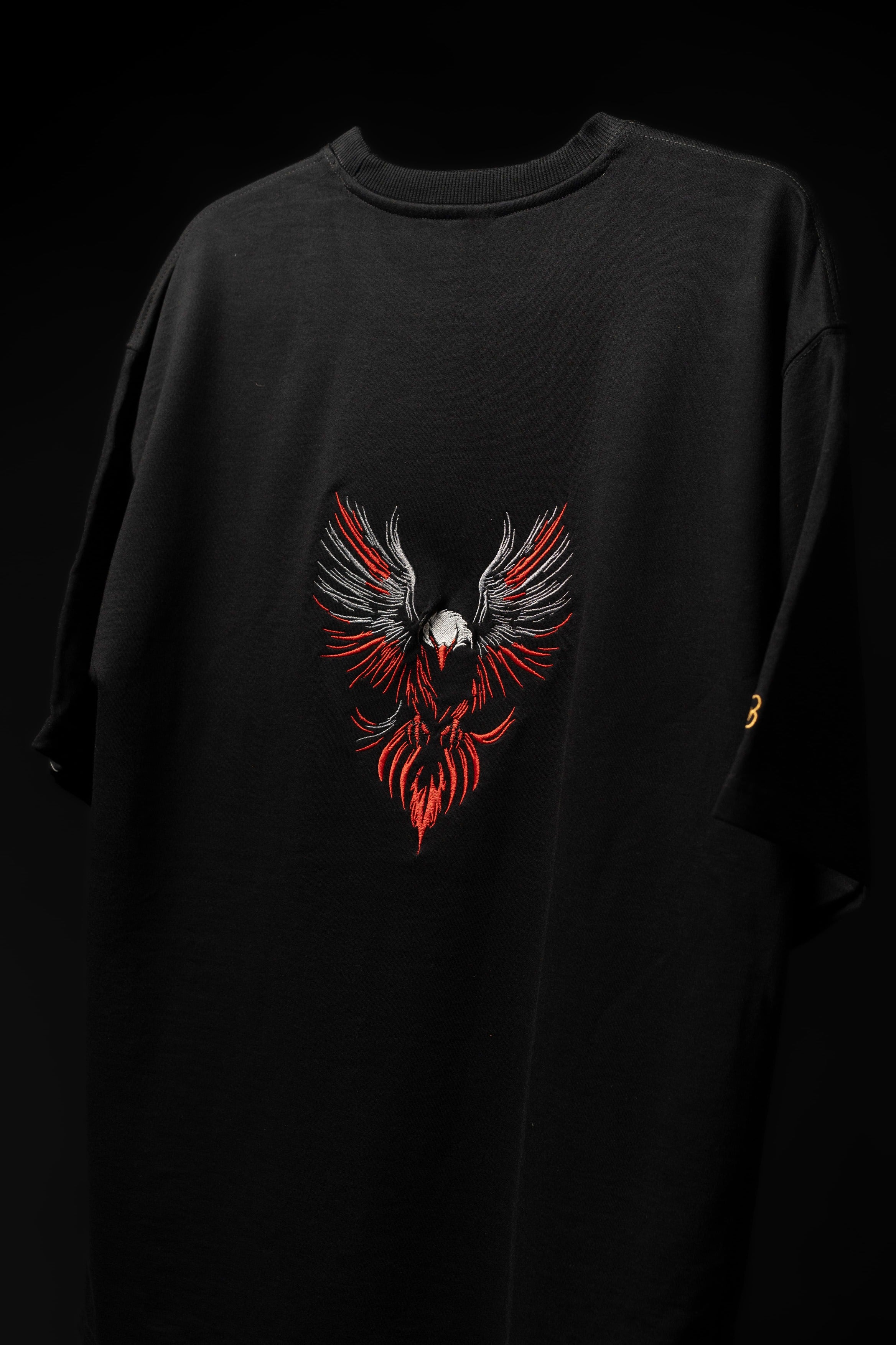 BUYBOT “ECLIPSE CORE” Oversized Tee – Red/White Edition