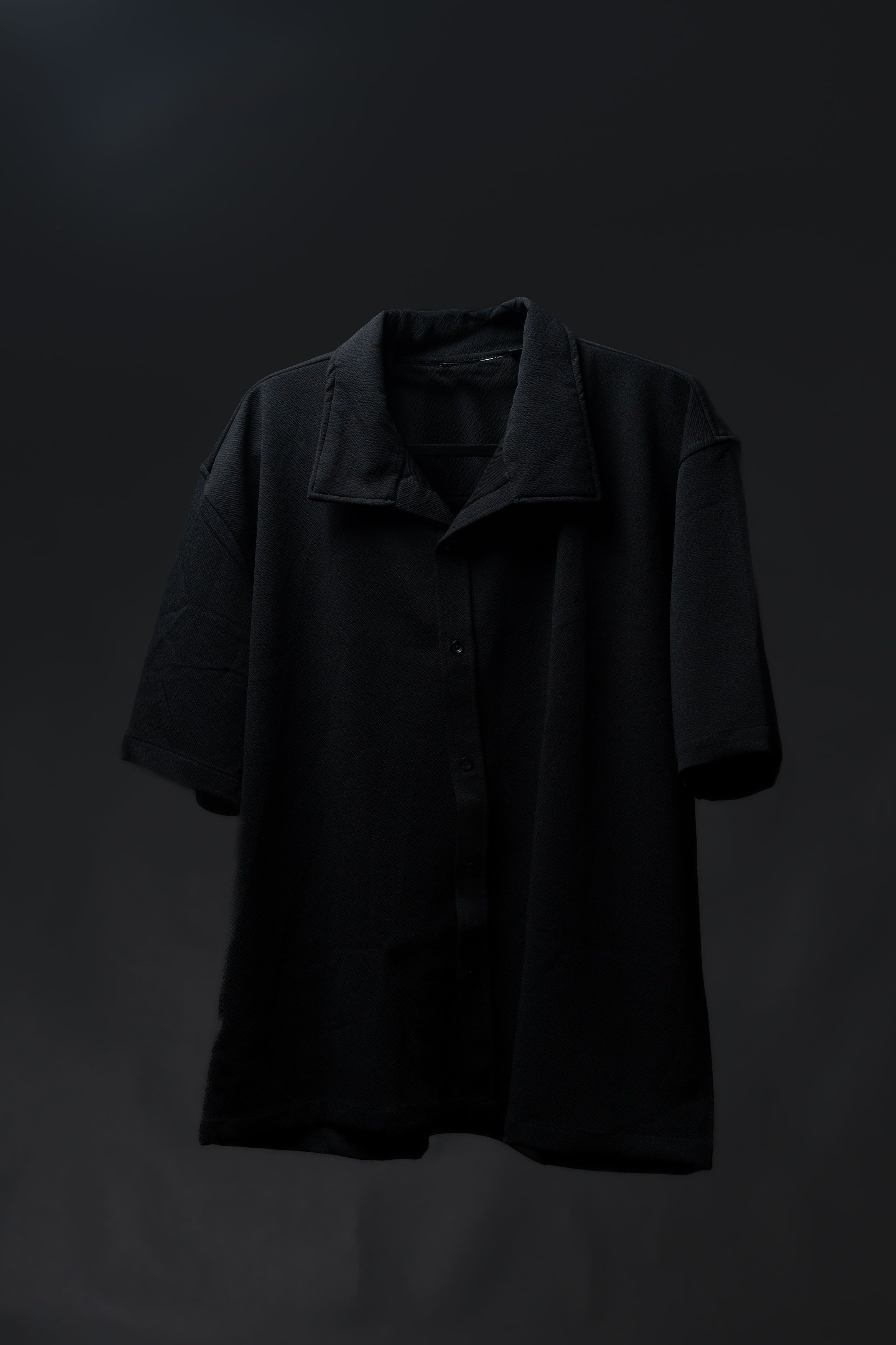 Men’s Black Shirt – Relaxed Fit, Minimalist Style