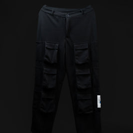 Men’s Black 6-Pocket Cargo Co-ord Set (Shacket & Cargo Pants)