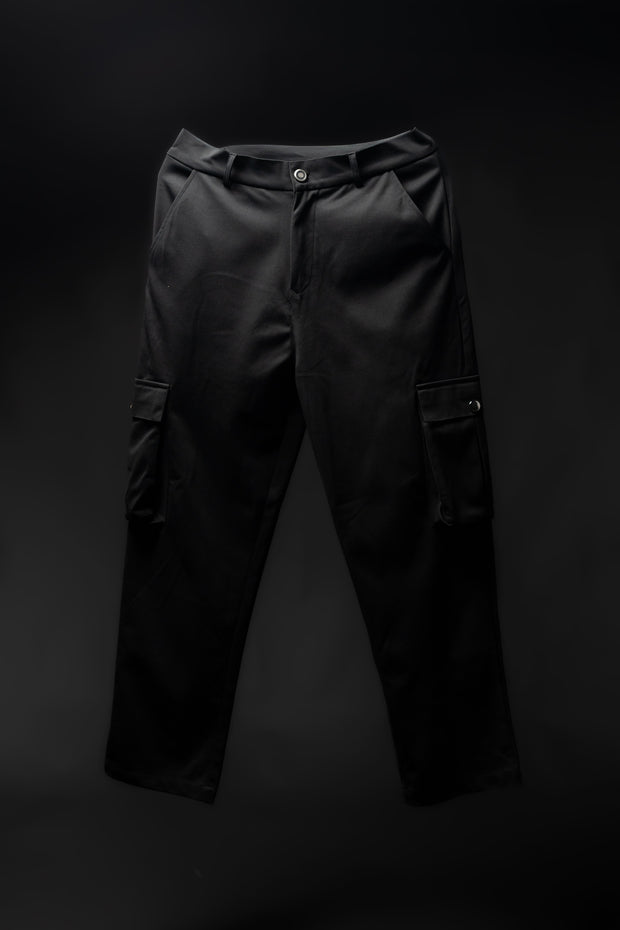 Men’s Black 2-Pocket Cargo Pants – Comfortable & Minimalist Streetwear
