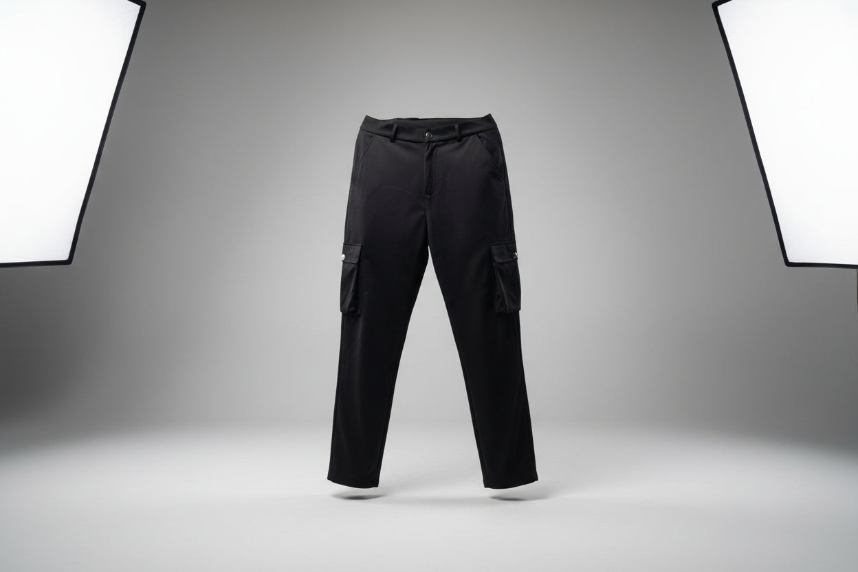 BUYBOT Men’s Black  6 (six) Pocket Cargo