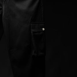 Men’s Black 2-Pocket Cargo Pants – Comfortable & Minimalist Streetwear