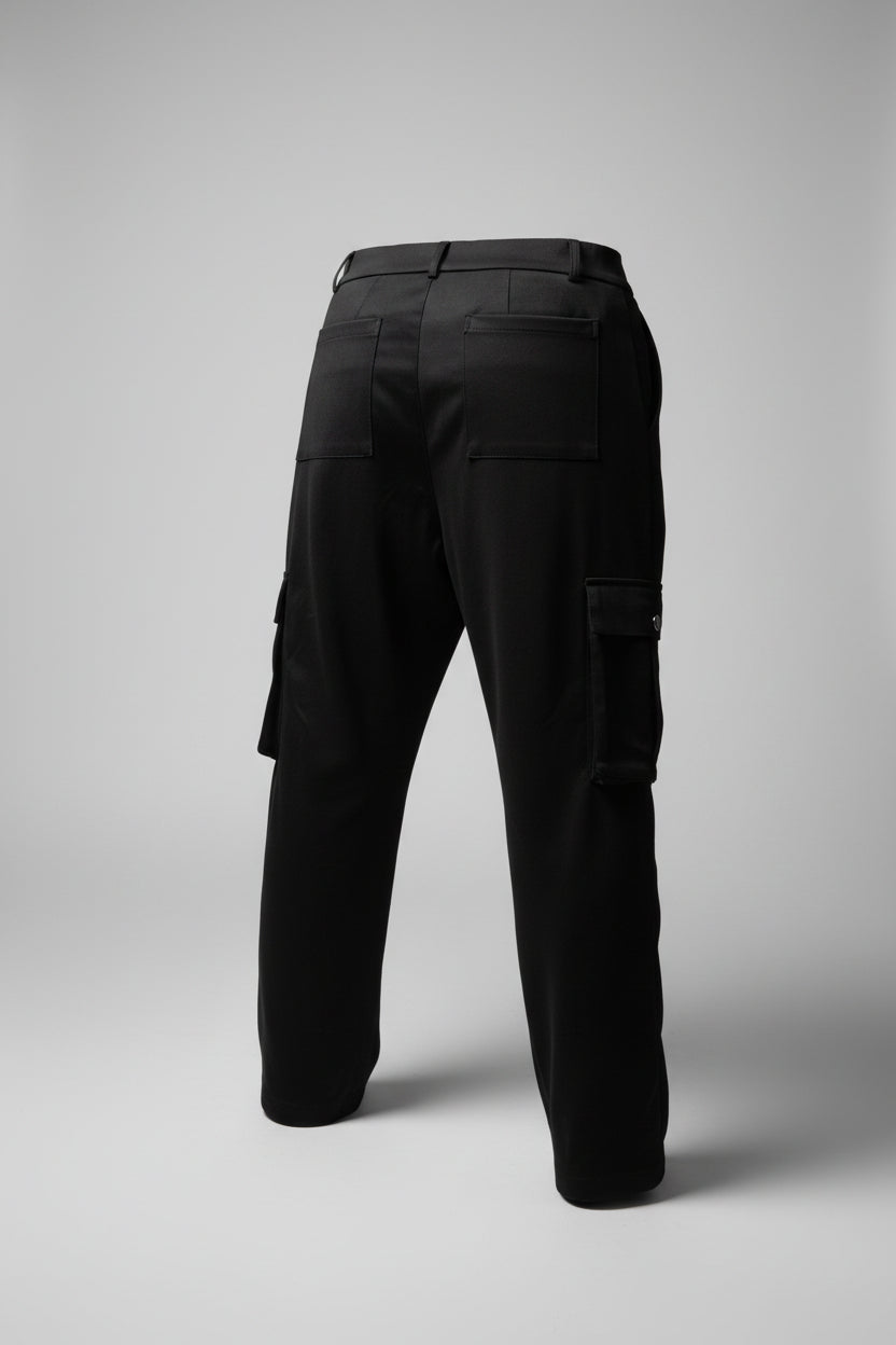 BUYBOT Men’s Black  6 (six) Pocket Cargo