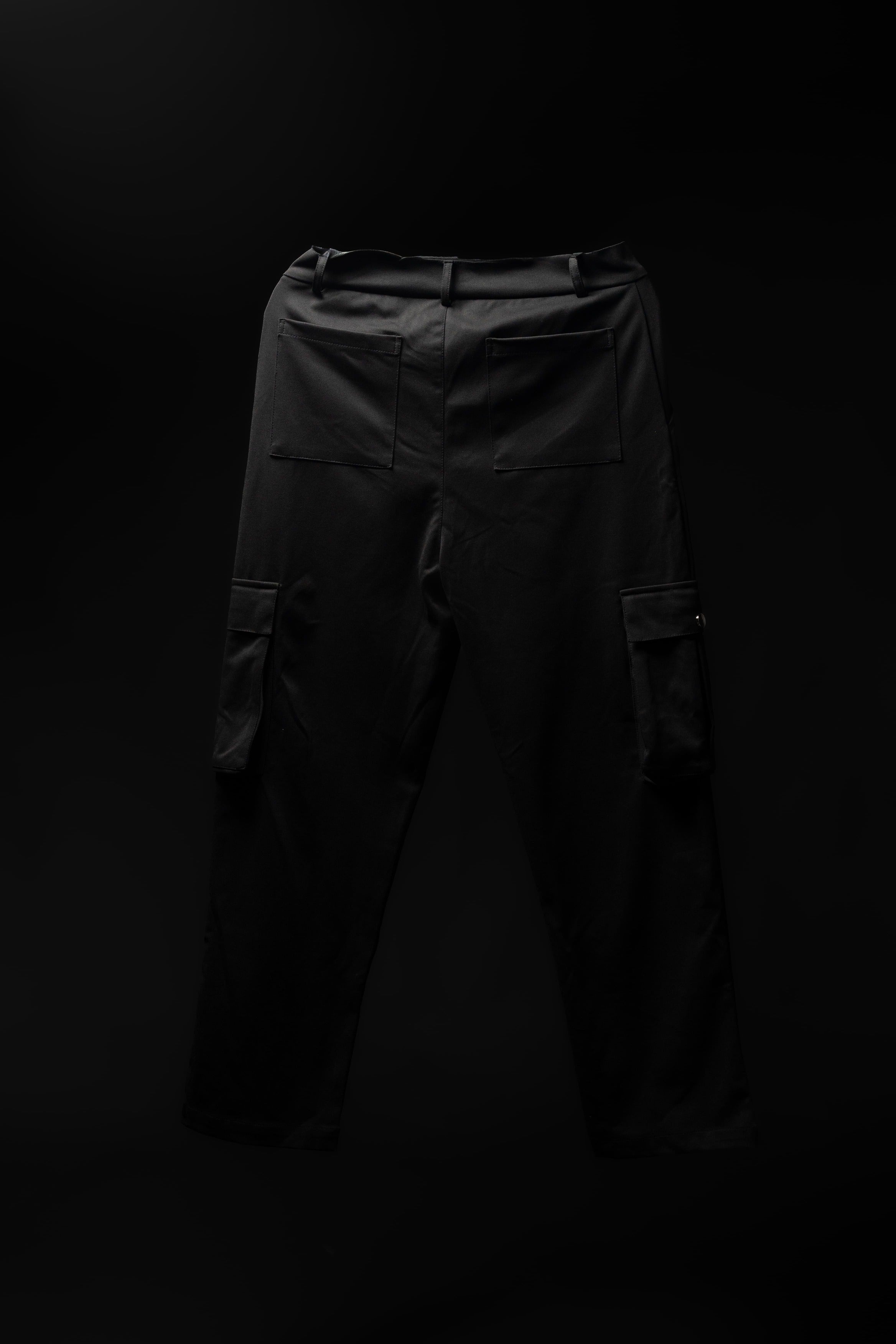 Men’s Black 2-Pocket Cargo Pants – Comfortable & Minimalist Streetwear