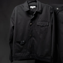 Men’s Black 2-Pocket Cargo Co-ord Set (Shacket & Cargo Pants)