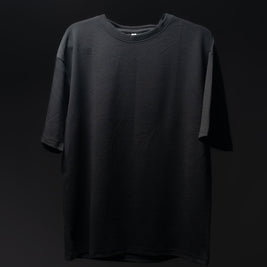 Men's 2-Piece Set – Black T-Shirt & Six-Pocket Cargo Pants, Soft Breathable Fabric, Minimalist Loungewear/Streetwear Matching Outfit