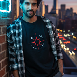 BUYBOT “ECLIPSE CORE” Oversized Tee – Red/White Edition