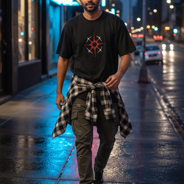 BUYBOT “ECLIPSE CORE” Oversized Tee – Red/White Edition