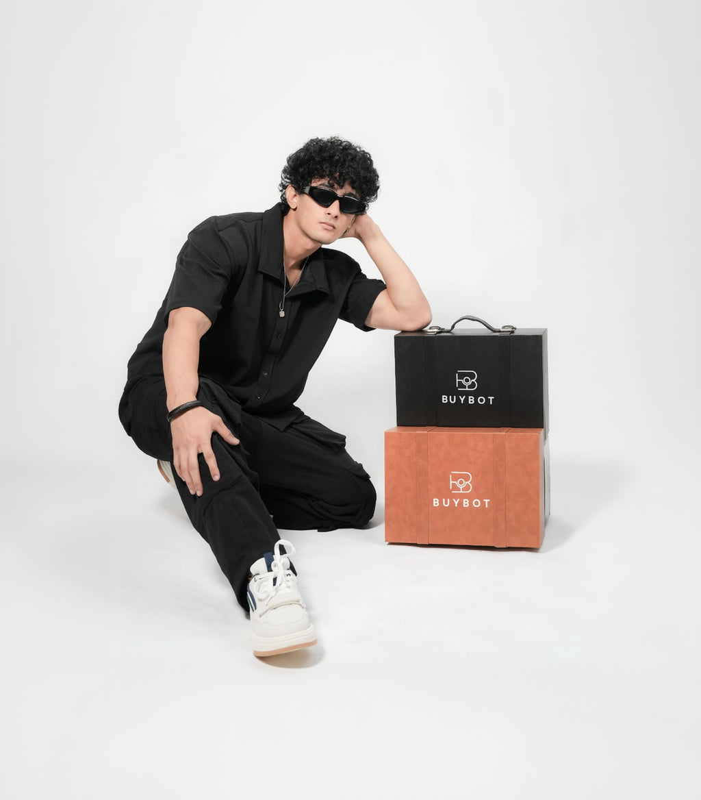 Men’s Black Shirt – Relaxed Fit, Minimalist Style