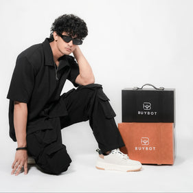 Men’s Black 6-Pocket Cargo Co-ord Set (Shirt & Cargo Pants)