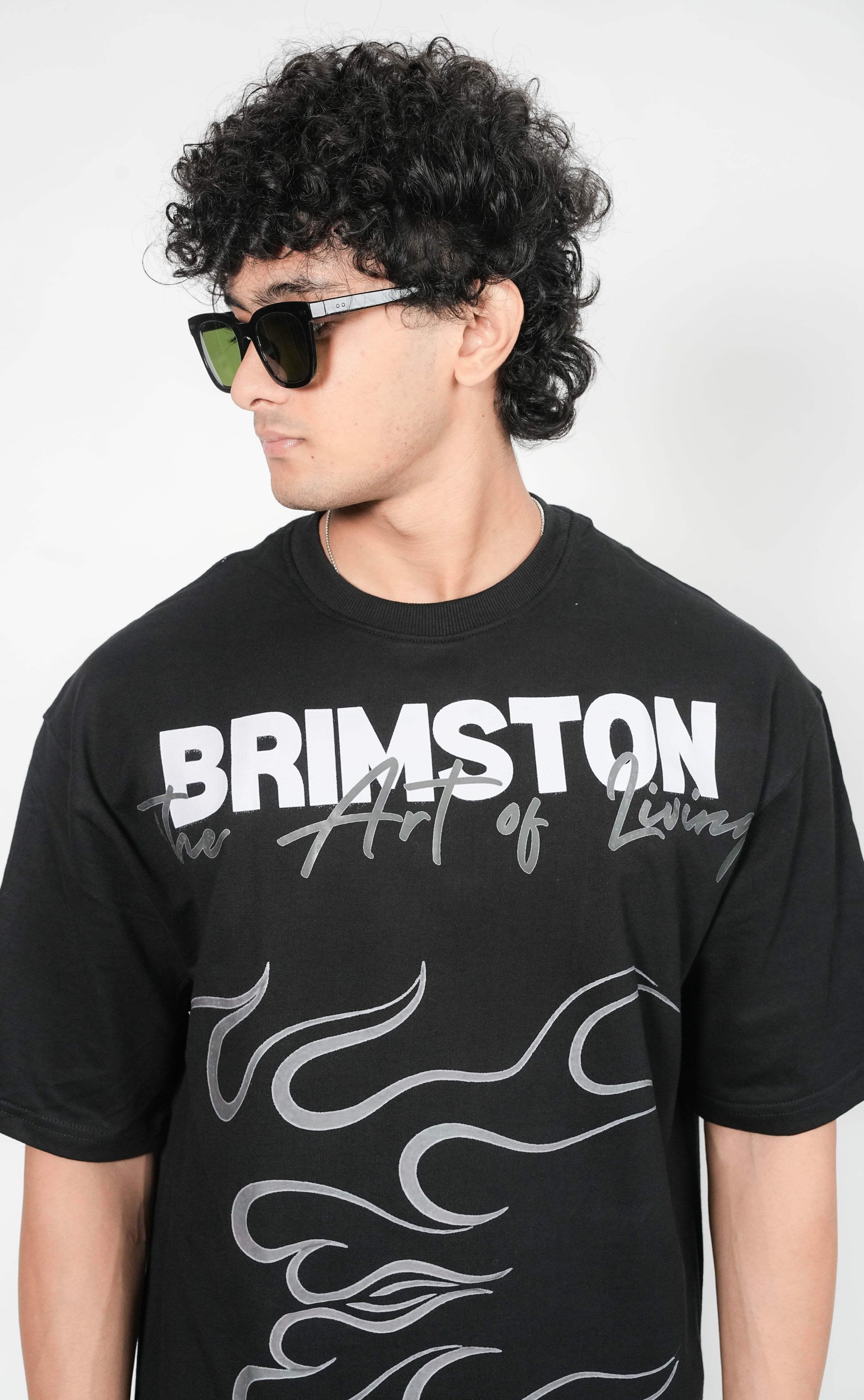 BRIMSTON Flame Graphic T-Shirt - Black | BUYBOT