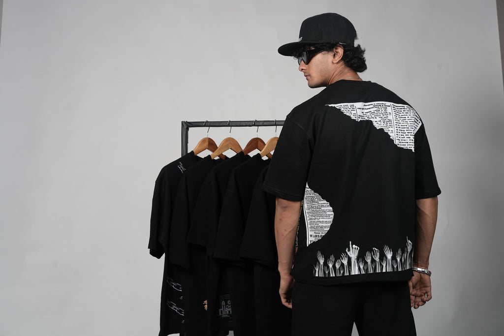 Monochrome “Rise of Voices” Graphic Tee – Black & White Street Edition