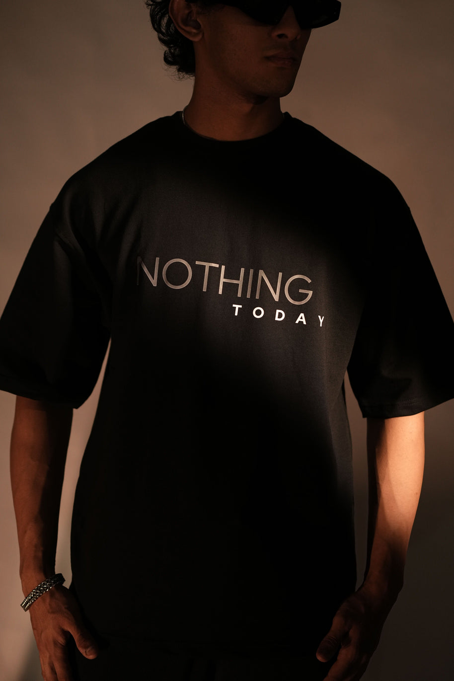 BUYBOT “Nothing Today” Minimalist Oversized Tee – Black Edition