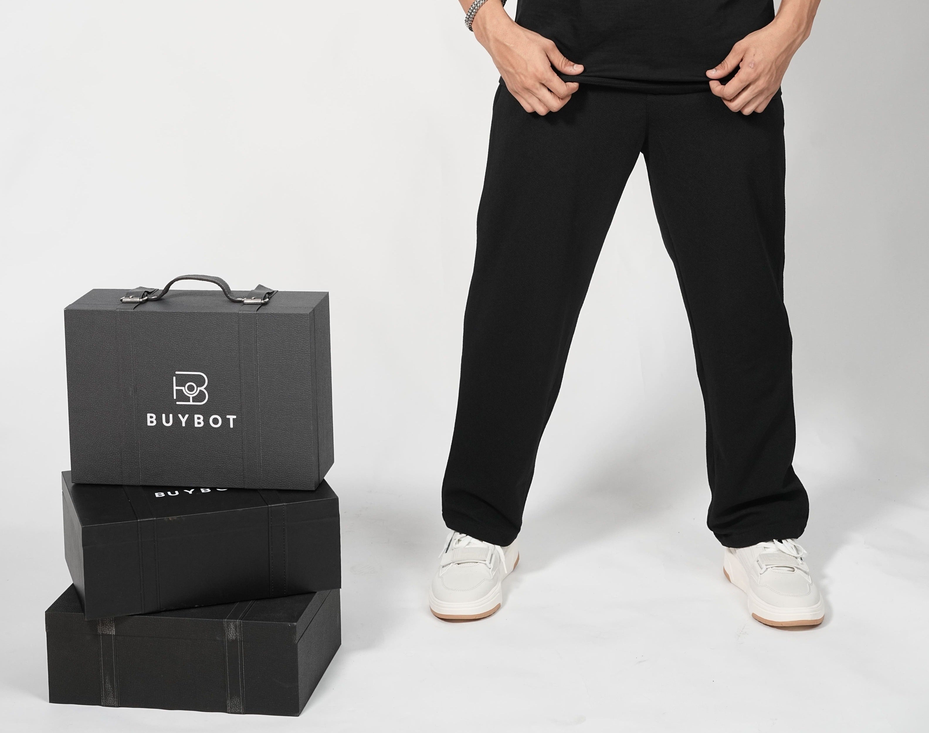 BUYBOT “Nothing Today” Minimalist Oversized Tee – Black Edition