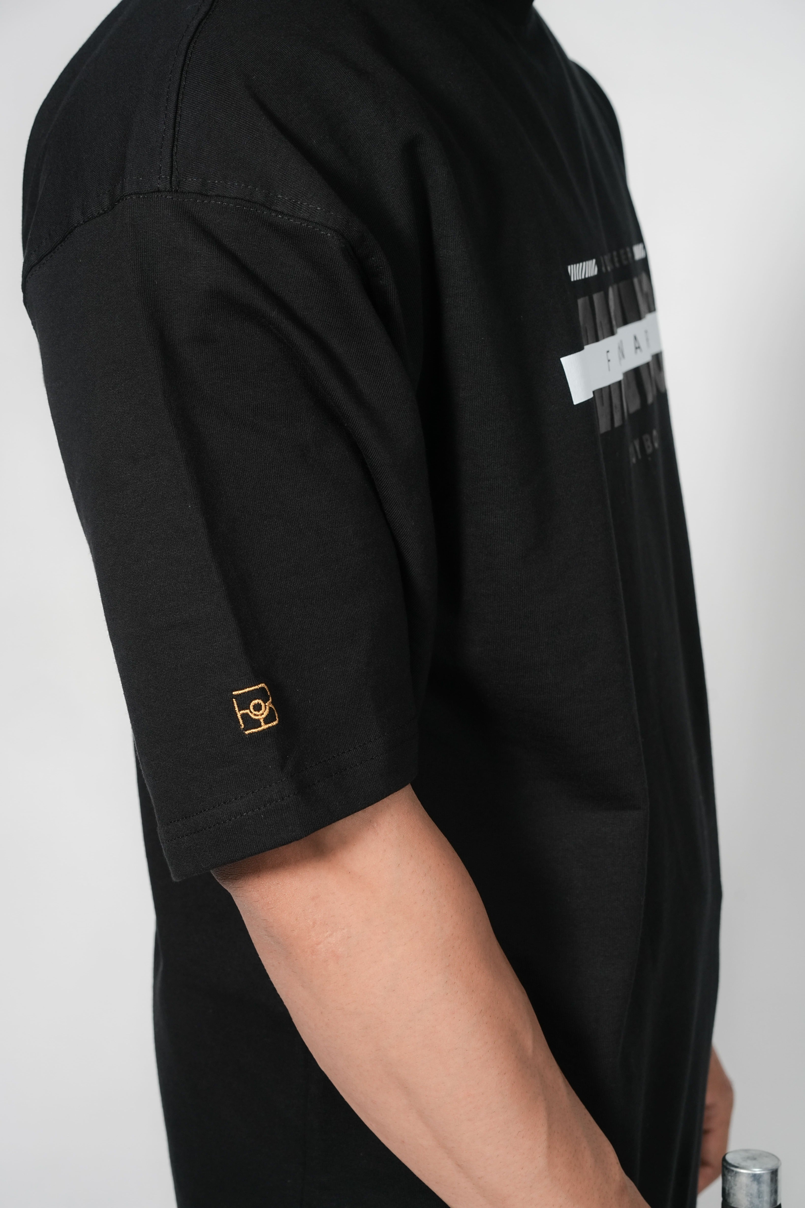 BUYBOT “Forward Motion” Graphic Oversized Tee – Black Edition