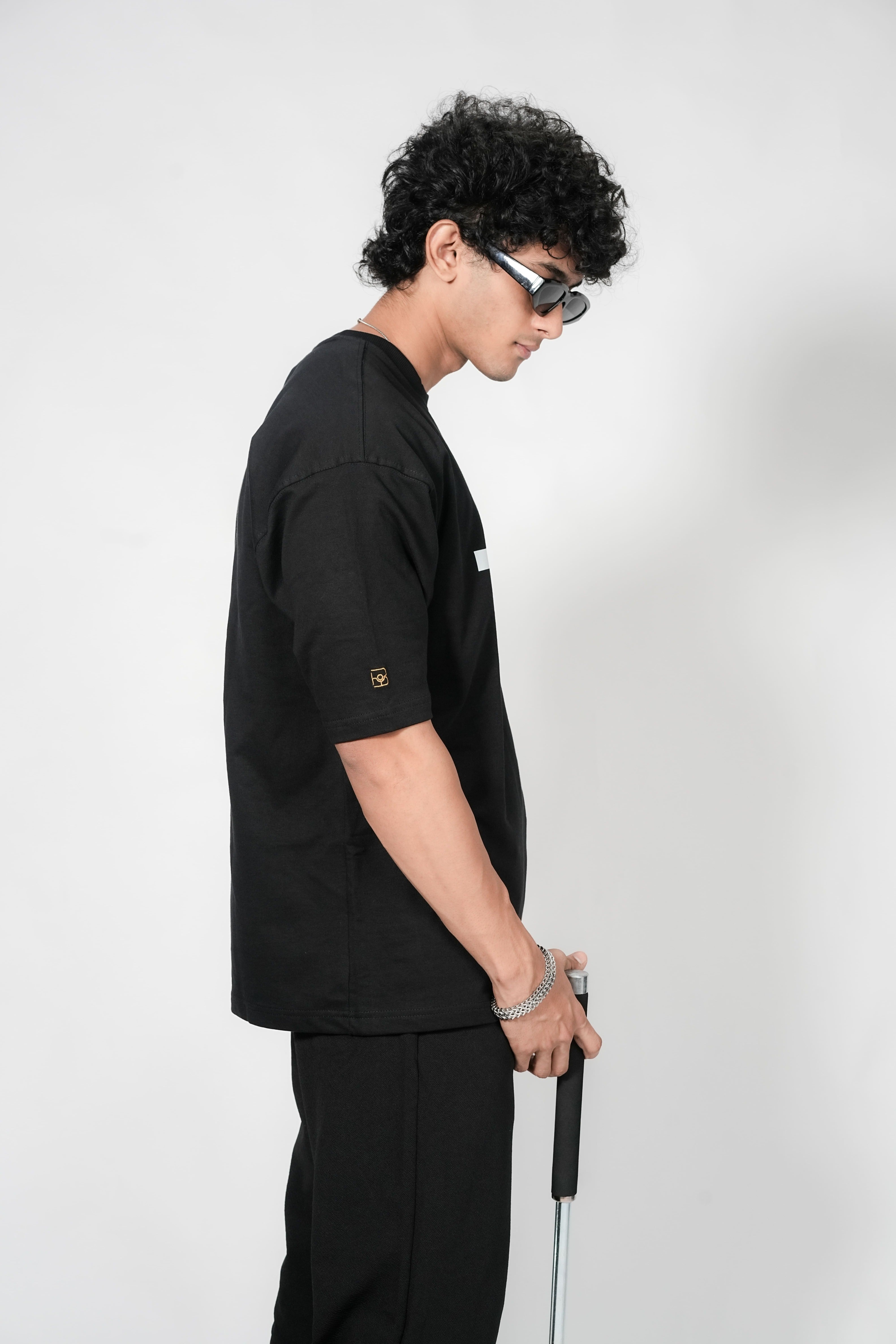 BUYBOT “Forward Motion” Graphic Oversized Tee – Black Edition