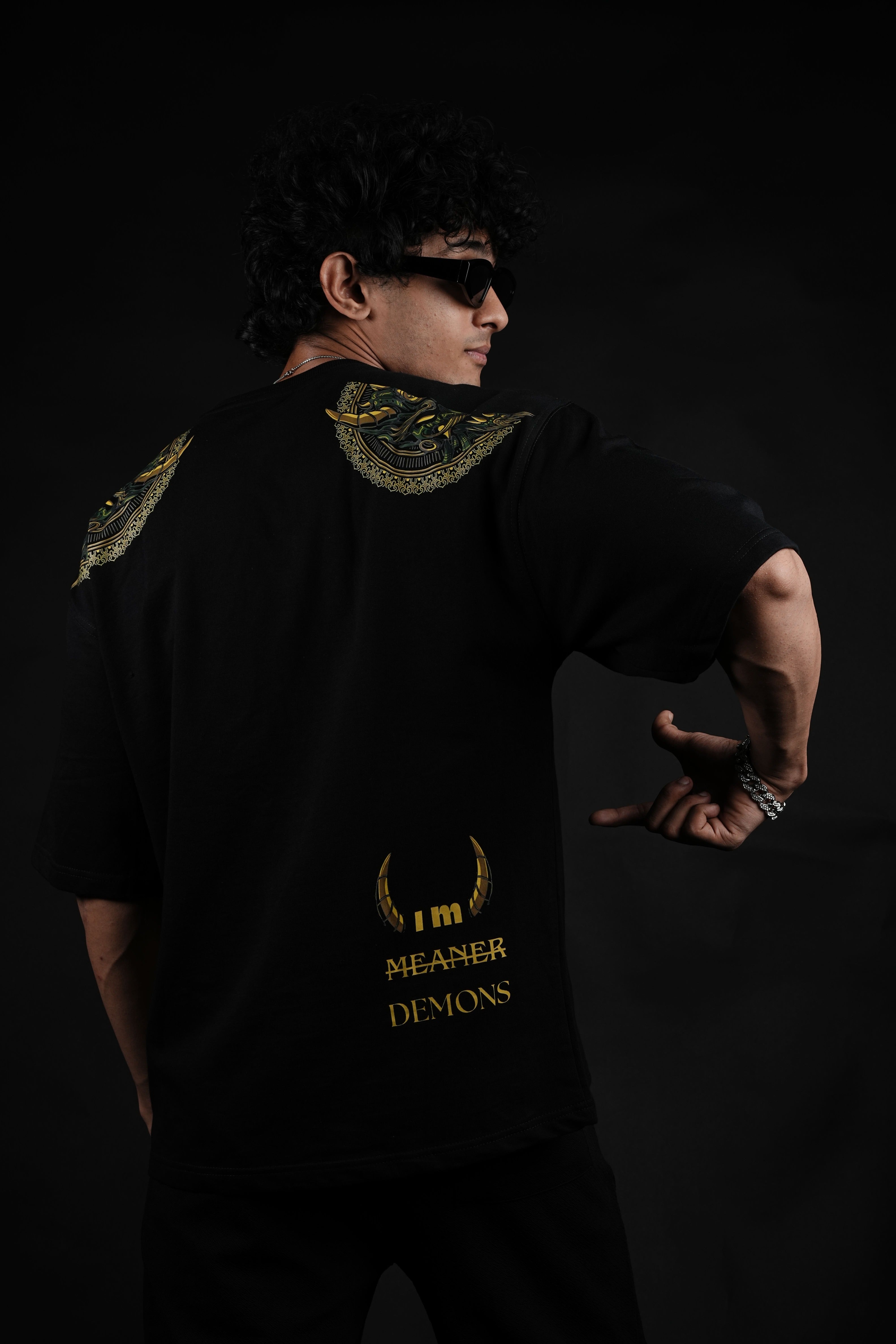 Japanese Demon Streetwear Gold and Black"