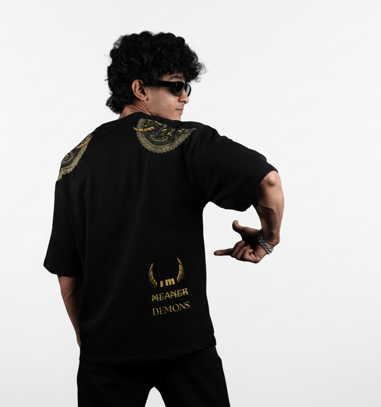 Japanese Demon Streetwear Gold and Black"