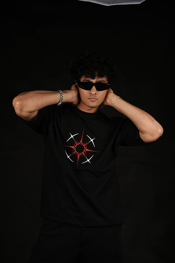 BUYBOT “ECLIPSE CORE” Oversized Tee – Red/White Edition