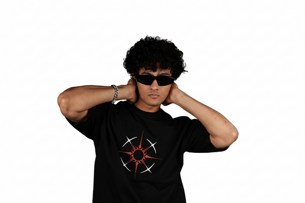 BUYBOT “ECLIPSE CORE” Oversized Tee – Red/White Edition