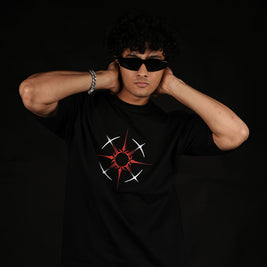 BUYBOT “ECLIPSE CORE” Oversized Tee – Red/White Edition