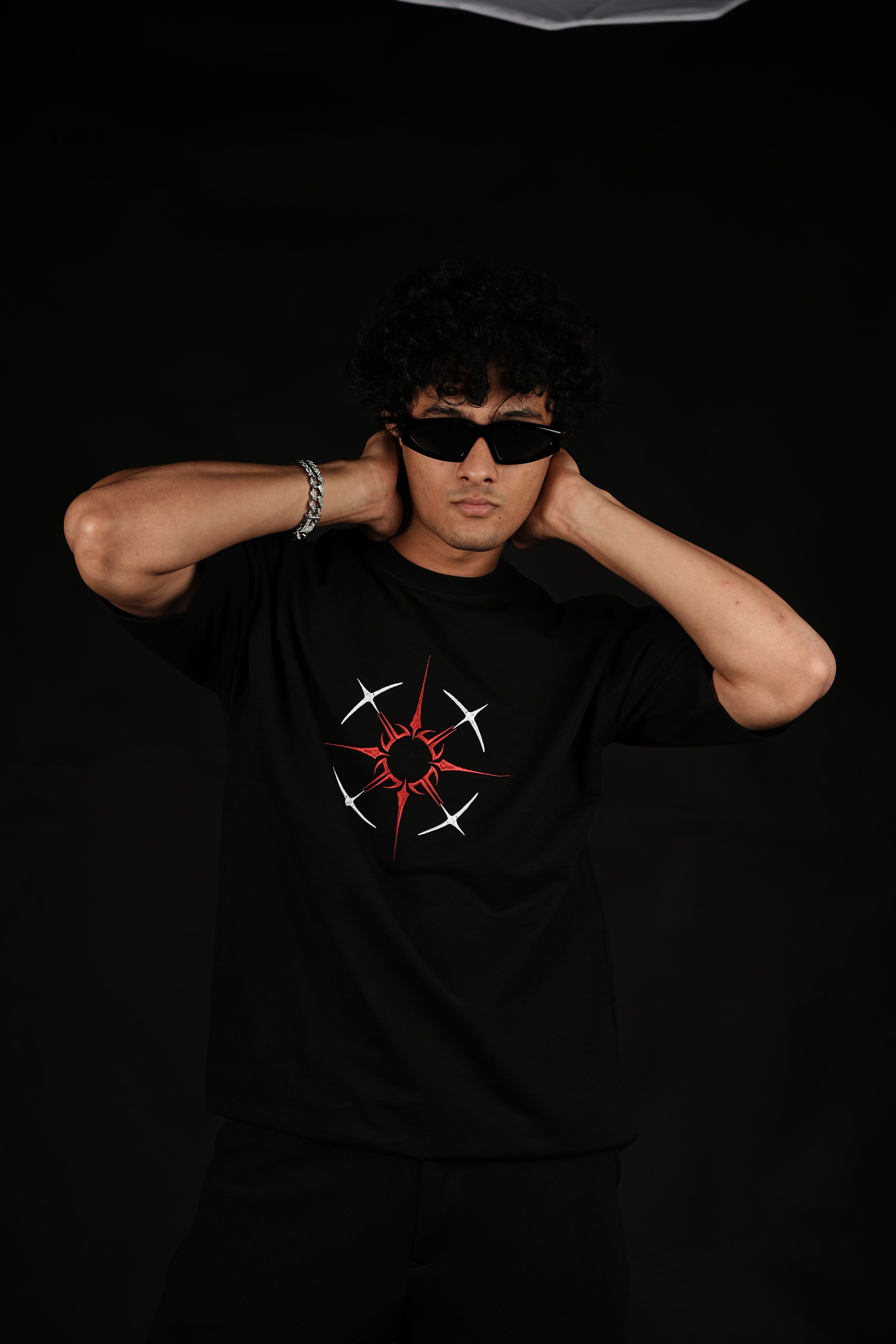 BUYBOT “ECLIPSE CORE” Oversized Tee – Red/White Edition