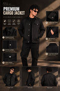 Men’s Black Shacket – Relaxed Fit, Breathable Fabric, Casual Streetwear Outerwear