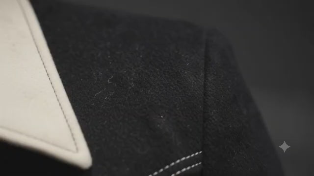 BUYBOT Black Contrast-Collar Streetwear Jacket